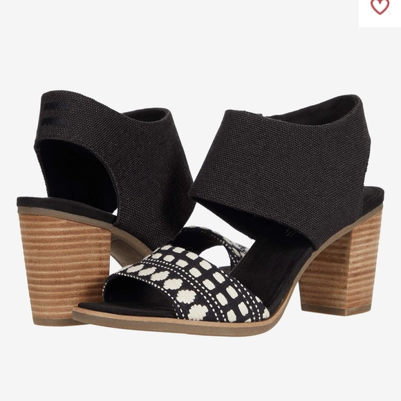 Toms Shoes - TOMS Majorca Cutout Sandal Black yarn woven Size 8.5